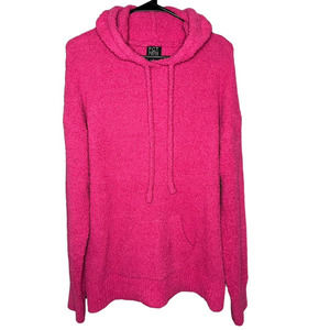 FCT WITH LOVE Hoodie Pink Long Sleeve Womens Fleece Hoodie with drawstring